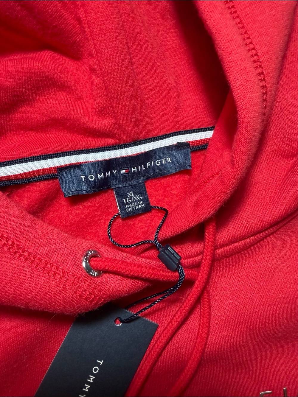 Tommy Hilfiger Women’s XL Red Hoodie Sweatshirt Dress Winter Fall Cozy Warm NWT - Picture 7 of 8